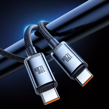 ApexCharge 120W Ultra-Fast USB-C to USB-C Braided Cable