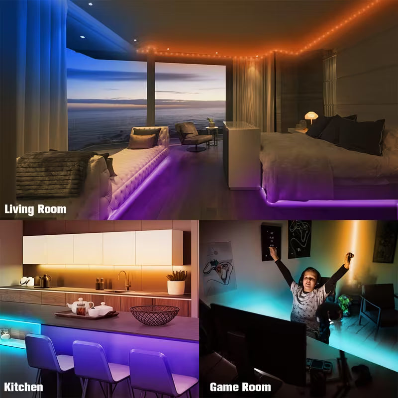Premium 5M RGB LED Strip Lights – Music Sync, App & Remote Control, USB Powered