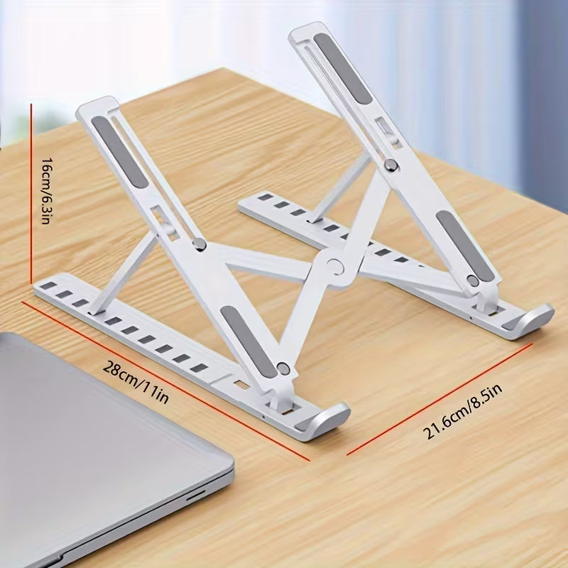 Adjustable Aluminum Laptop Stand – Ergonomic Multi-Angle Portable Riser