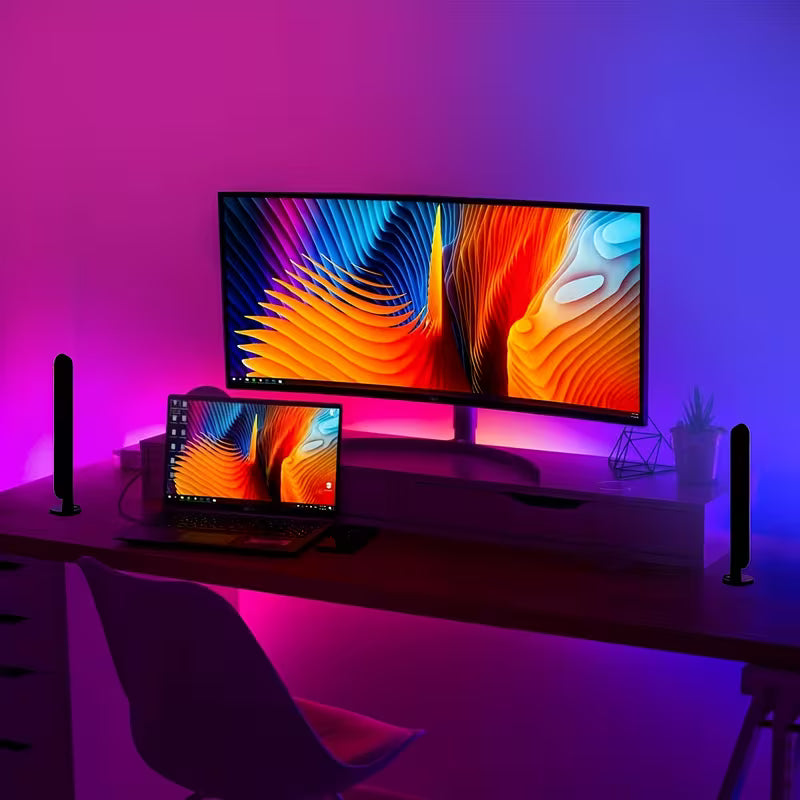 Smart RGB LED Atmosphere Light Bars | Dual Pack with Remote Control