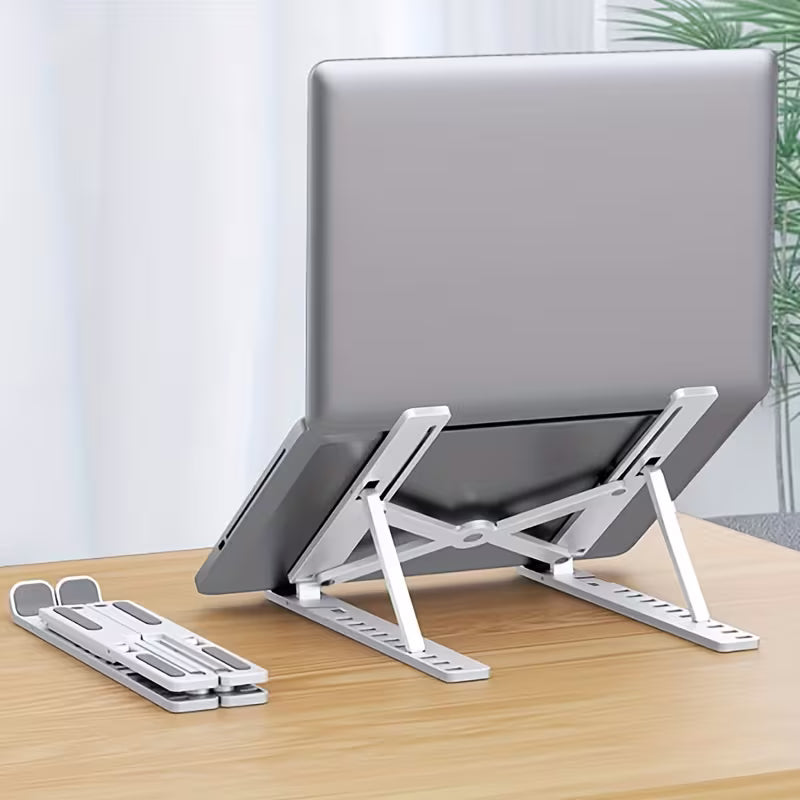 Adjustable Aluminum Laptop Stand – Ergonomic Multi-Angle Portable Riser